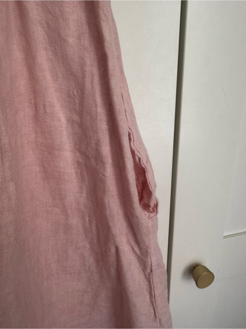 Jillian Harris x Priv Hamptons Linen Babydoll Pink Summer Dress Size Small - Picture 9 of 10